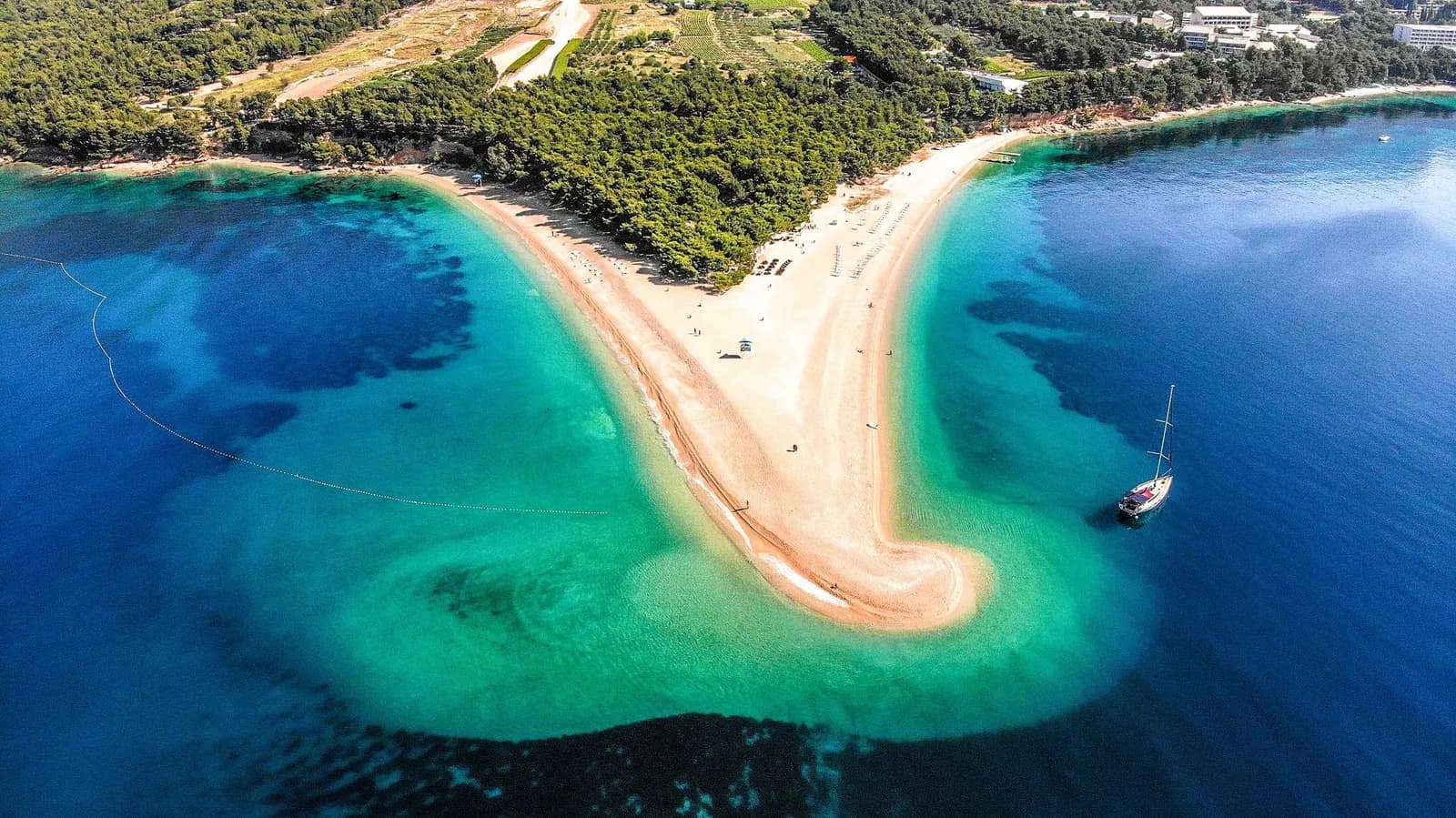 Zlatni Rat beach on Brač from the Croatia.hr image library
