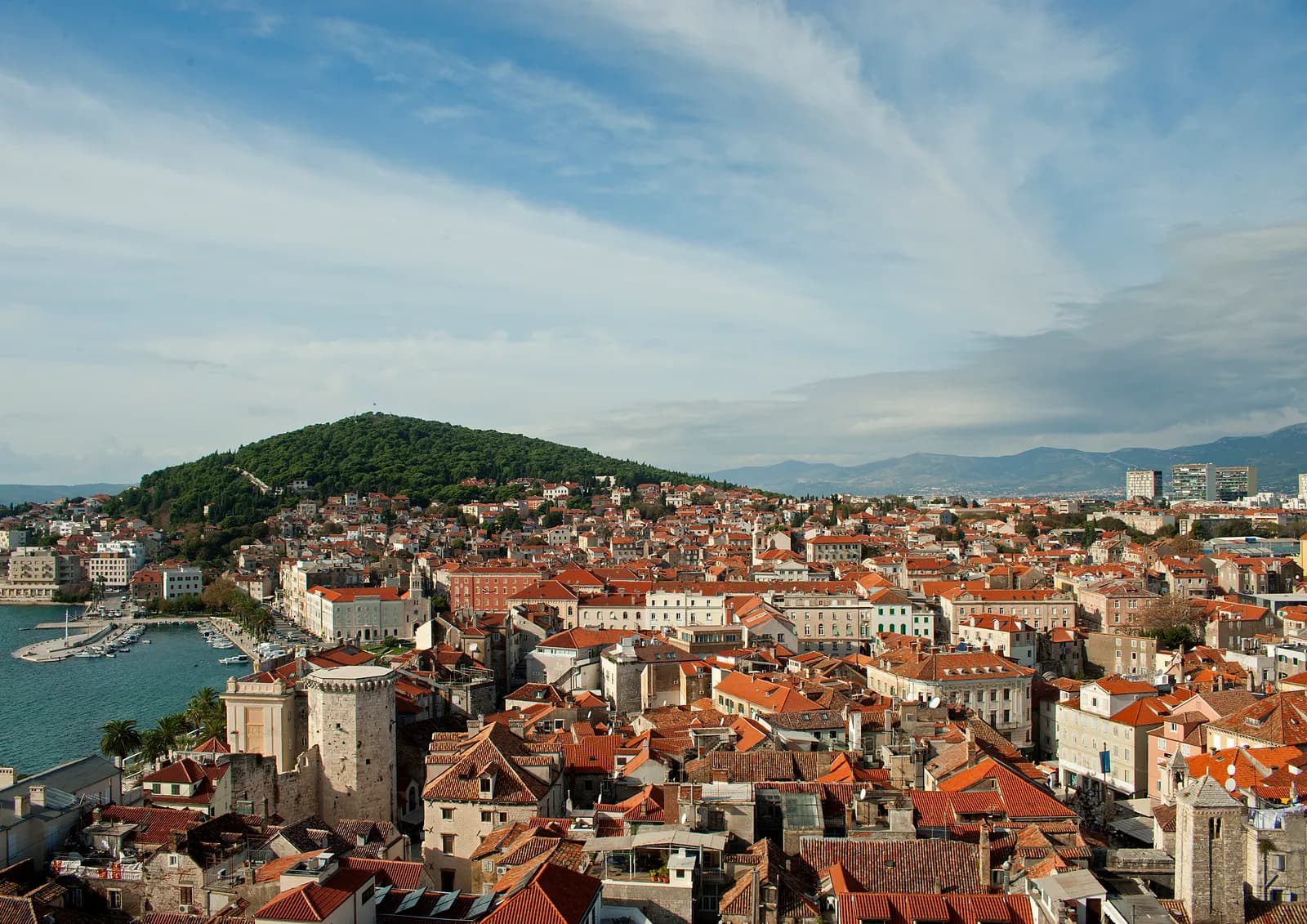 View of Split and the Adriatic from Marjan hill