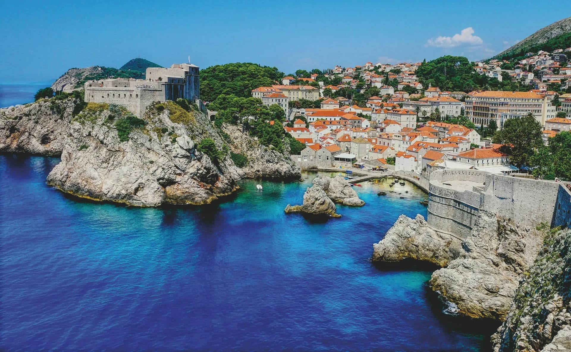 Aerial view of the Croatian Adriatic coast